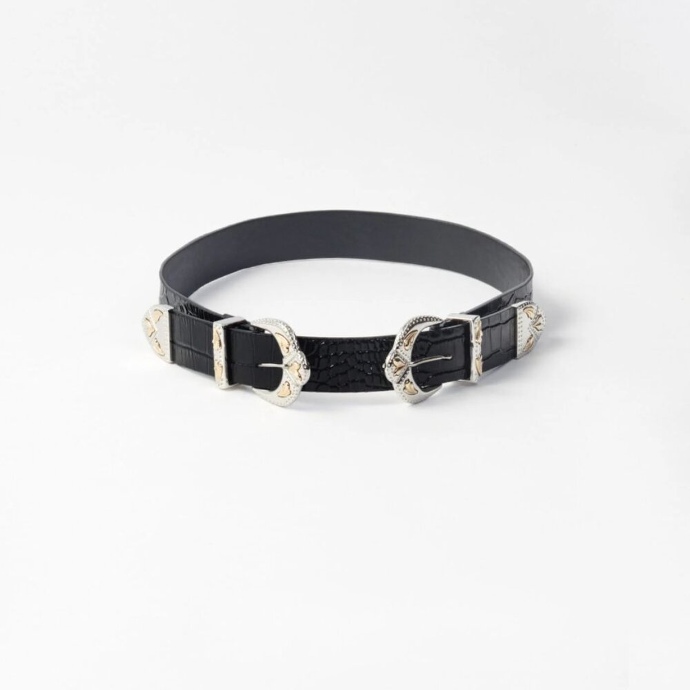 Maje Western double buckle belt (NEW WITH TAGS)